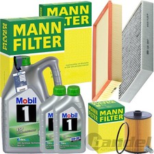 MANN FILTERSET+MOBIL 5W-30 ÖL passend für VW TOUAREG 7P5 PORSCHE CAYENNE 92A 3.6