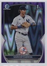 2023 Bowman Chrome Prospects Purple RayWave Refractor 146/250 Marcos Cabrera v1x