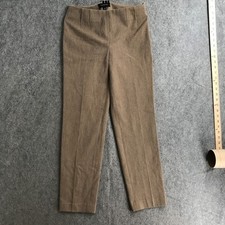 Talbots Womens Woven Poly Blend Stretch Trouser Pants in Brown Side Zip Size 4