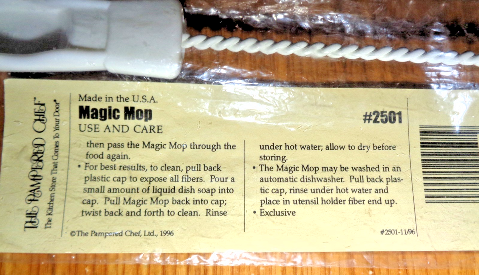 Pampered Chef Magic Mop Grease Remover Brush #2568 Kitchen Tool NEW | eBay