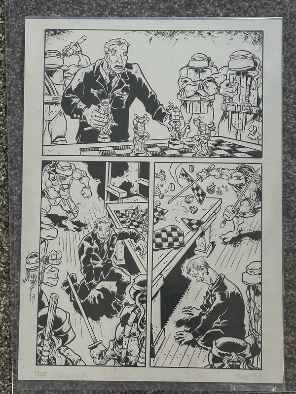 Tales Of TMNT #48 The Decider 2008 Mirage P.23 Original Inks Talbot Signed