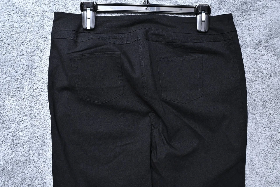 Soft Surroundings Black  Pull On Stretch  Ankle Slacks Pants Women's Size 1X - Image 4 of 4