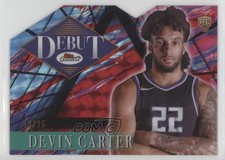 2024 Topps Finest Debut Red & Black Geometric Refractor 10/25 Devin Carter 17uv