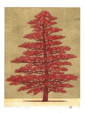 NAMIKI HAJIME Woodblock Print Tree Scene 164A ED 300 signed Pre-ordered