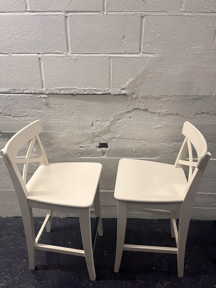 2x Taburetes de desayuno de madera Ikea INGOLF usados Foto 4 de 4