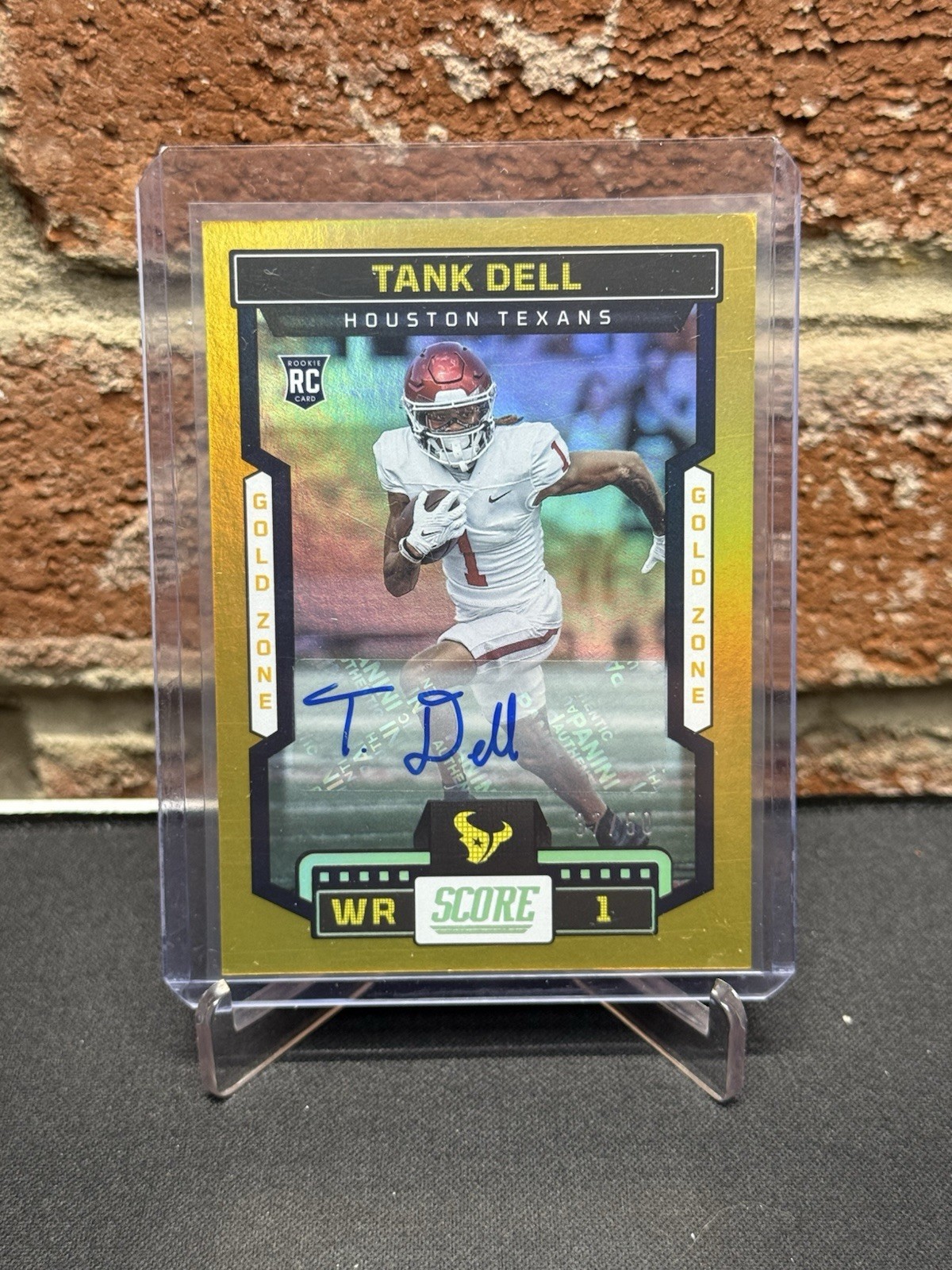 2023 Score Rookies Signatures Gold Zone /50 Tank Dell #353 Rookie Auto RC