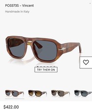 Persol Vincent Brown PO3373S Unisex Fast Free Shipping