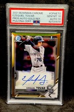 2021 Bowman Chrome Ezequiel Tovar Auto Gold Auto  /50 PSA 10/10 💎📈