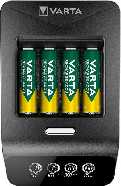 2X Varta 64756 Varta Lcd Ultra Fast Charger+ (Typ 57685) Inkl. 4X Aa 2100 Mah, S-image