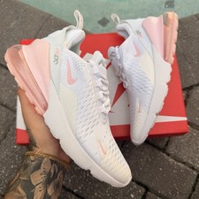 NEW BIG KIDS NIKE AIR MAX 270 GS WHITE/PINK 943345 122 SIZE 6.5Y
