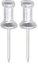 ADVANTUS Aluminum Head Push Pins, Steel 5/8-Inch 5/8 Inch Pack of 2 , Silver