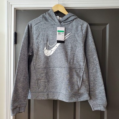 Nike Hoodie Youth XL Gray Therma-Fit Unisex Boys Girls Gym School NWT HF4414-063