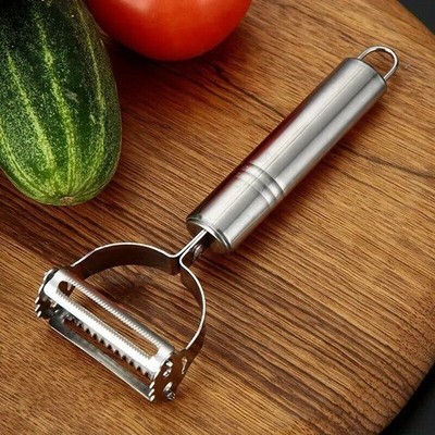 Edelstahl Julienne Gemüseschäler Spar Schäler Spargelschäler für Salate + Gemüse