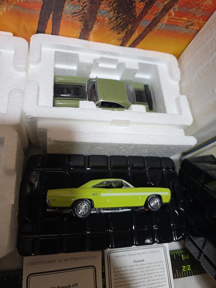 matchbox car 1/43 pontiac GTO Cuda Plymouth 1970 Plymouth GTX lot of 4 Diecast - Image 3 of 4
