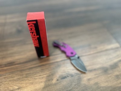 Kershaw Shuffle Purple Pocketknife, Stainless Drop Point Blade 