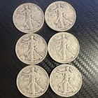 6 - Liberty Walking Half Dollar 1944 Silver 50C Circulated