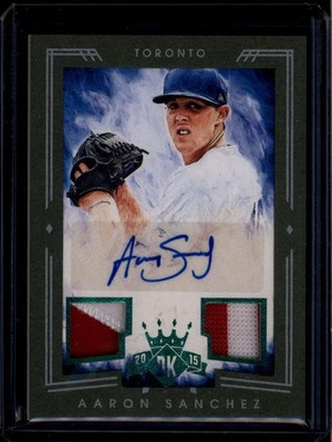 2015 Diamond Kings DK Signature Materials 201 Aaron Sanchez Dual Patch Auto 2/5