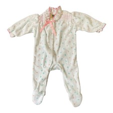 Vintage Carters Footie Sleeper Pajamas Infant 0-3 Months Girl Romper USA VTG