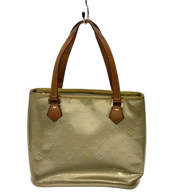 Louis Vuitton Monogram Vernis Houston Hand Bag Jaune M91121 Authentic