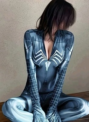 Women's Spiderman Sophie Rain Onepiece Leotard Jumpsuit Cosplay Outfit Costume