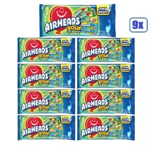 9x Packs Airheads Sour 5 Bars Per Packs - 2.75oz Each