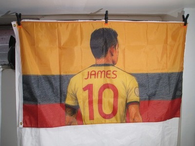Colombia Football Flag   3x5 ft   #10  Artwork   Fan-Design James Rodríguez