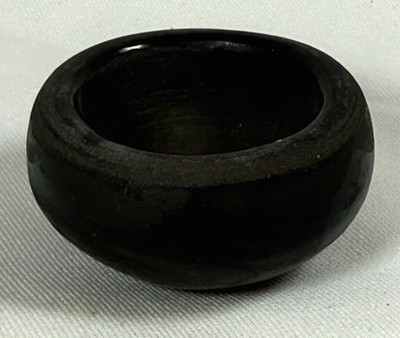Small Santa Clara Pueblo Blackware Bowl by Reycita Cosen, ''Age 13'' Circa 1940