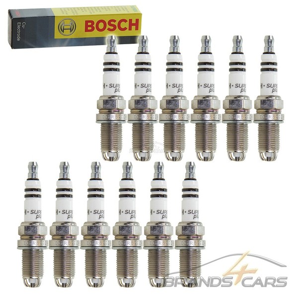 12X Bosch ZÜNdkerze ZÜNdkerzen FR8KTC+ FÜR Mercedes Benz S-KLASSE W140 600-image