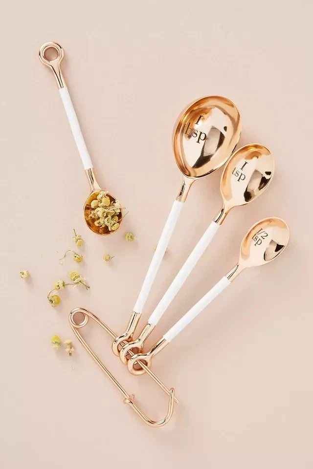 Anthropologie Delaney Measuring Spoons White Rose Gold Set of 4
Opens in a new window or tab