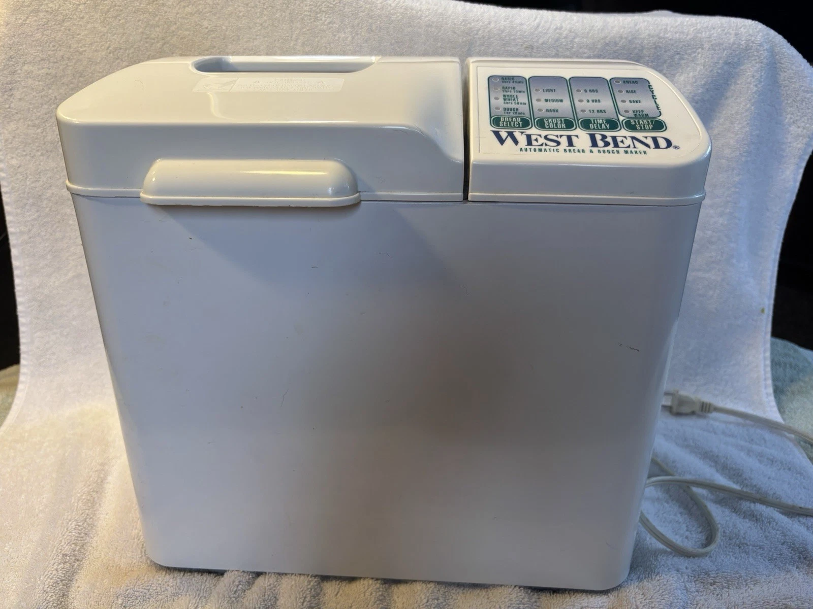 West Bend Automatic Bread Dough Maker 41073 575watt Tested Works USA
