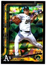 2025 Topps Chrome Sapphire #205 Brady Basso (RC) Rookie Black Refractor /10
