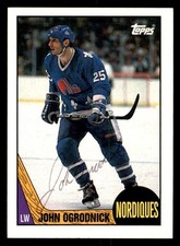 1987 Topps Hockey #134 John Ogrodnick Signed Autograph (no COA) *d2