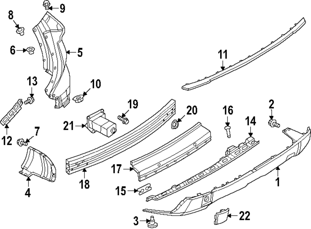 Genuine Nissan Bumper Trim 85072-4MT0A