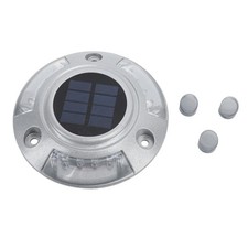 ⁺ Solar Deck Lights Driveway Dock Lights 12 Led IP68 Waterproof Outdoor Warning