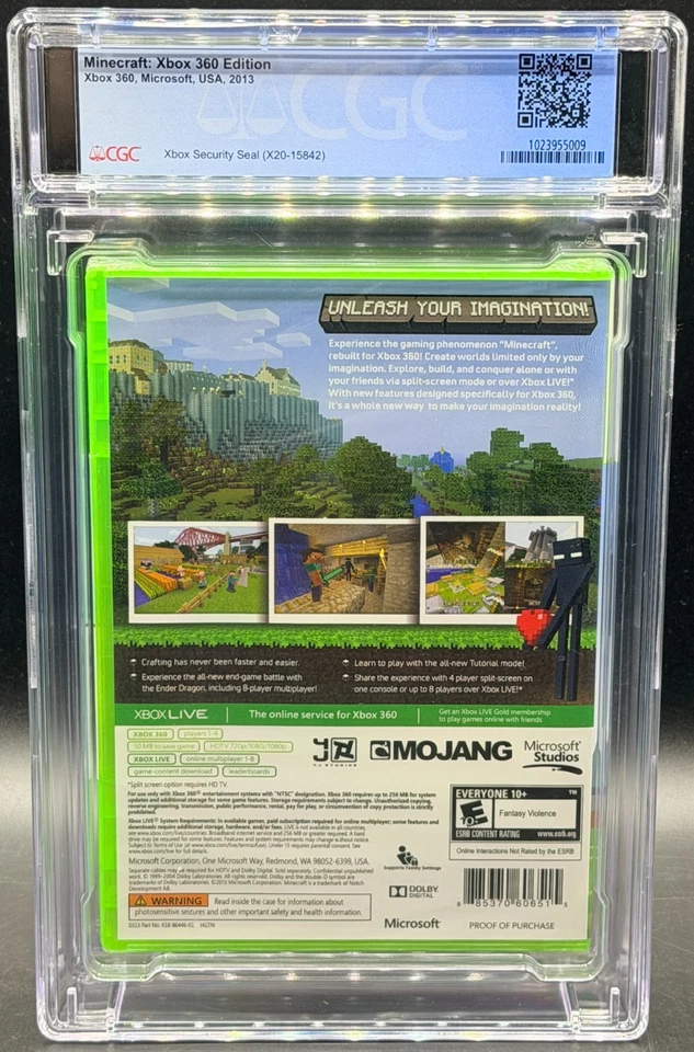 Minecraft Xbox 360 Edition Microsoft Xbox 360 Sealed Neu CGC 9.8 A+ Graded - Bild 2 von 2