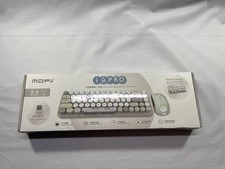 MOFII Wireless Keyboard Mouse Purple and Pink Bunny Design