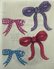 RIBBON BOW Stickers 4pc 2  x 2.5  Creative Memories  Bows  Christmas  Birthday  Cards
