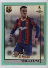 2020 Merlin Collection Chrome UCL Aqua Refractor /199 Sergino Dest #61 Rookie RC