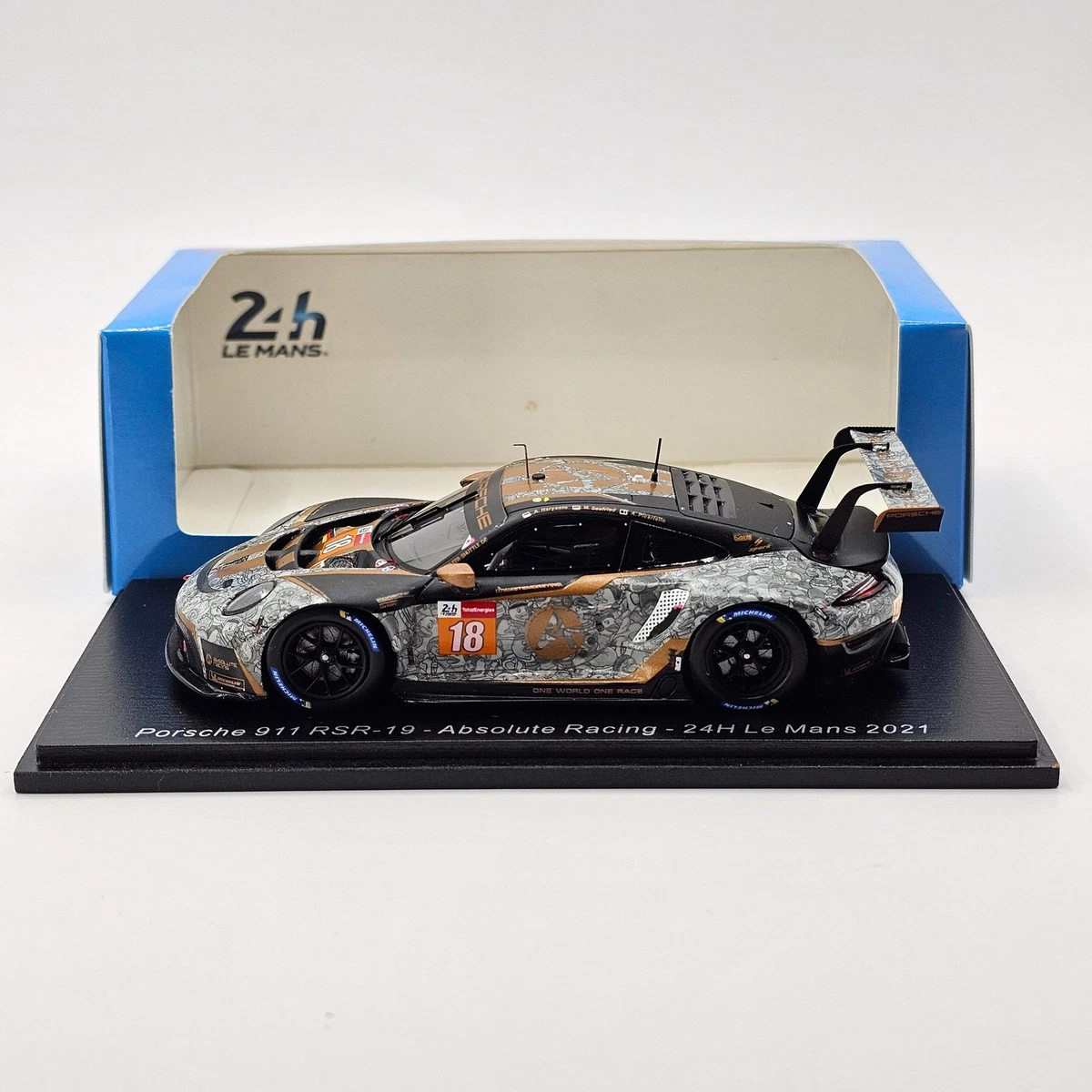 Miniature Porsche 993 GT2 1/43 Spark 911 No.72 Stadler Motorsport 24h Le Mans 19