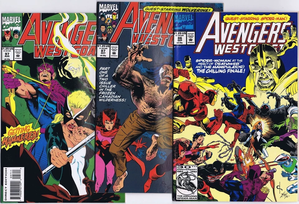 AVENGERS WEST COAST # 86, 87, 97 US Comics 1992-93 - Bild 1 von 1