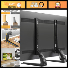 Universal Table Top TV Stand for 27-65 inch TVs, Supports Up to 88 lbs, Adjustab