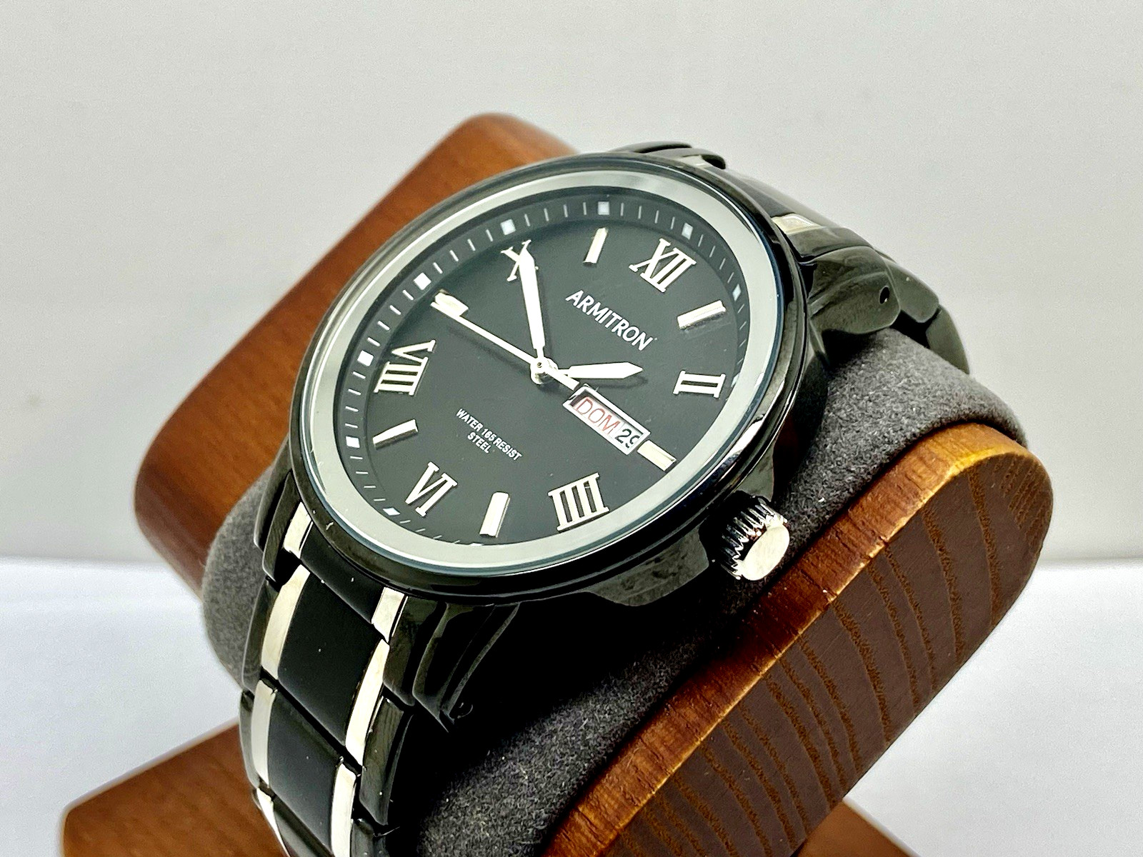 Armitron 20-4935TB Men's Watch Quartz Black Tone WR50m 41mm SMALL SCRATCHES