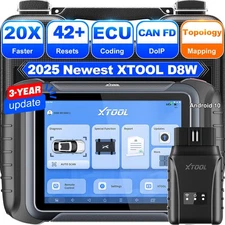 USED XTOOL D8W V2.0 OBD2 Scanner Bi-Directional Full System Diagnostic Tool FCA