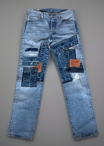 Levi’s Premium Lot 501 Original Fit Patchwork Jeans 30x32