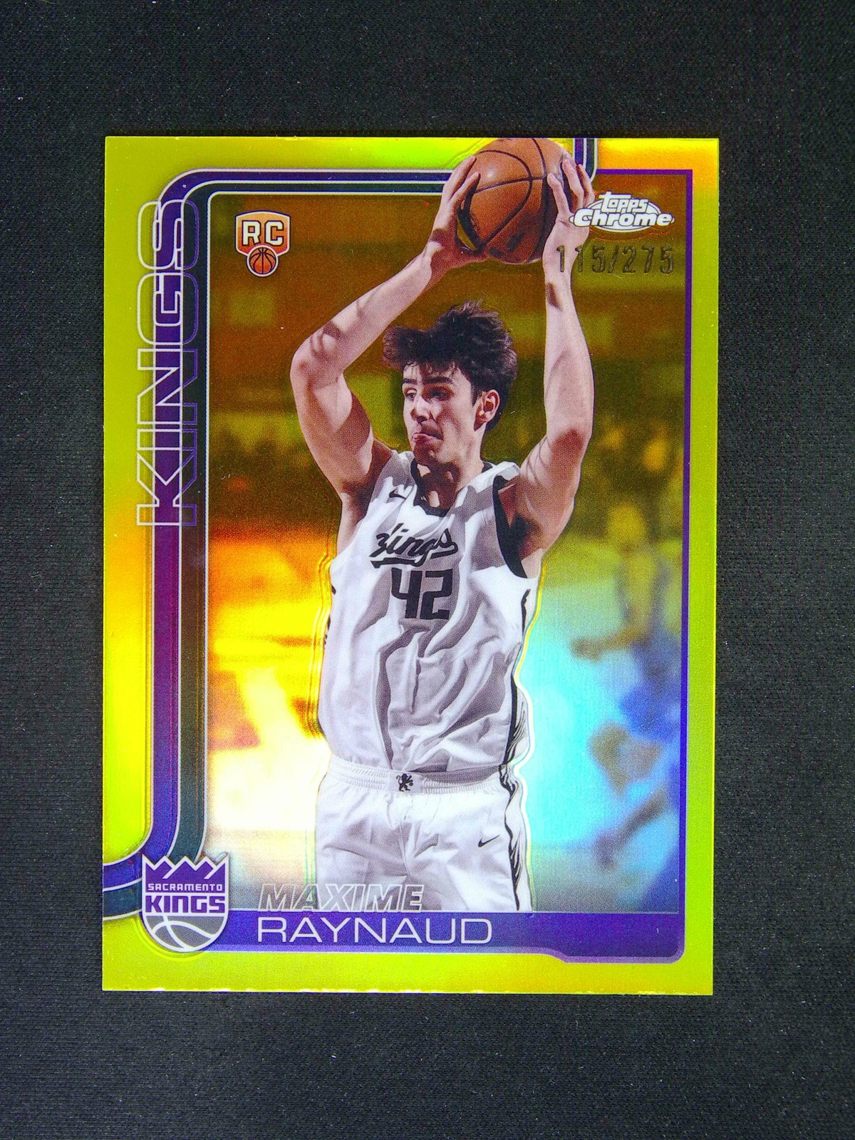 2025-26 Topps Chrome Maxime Raynaud #293 RC Rookie Yellow Refractor /275