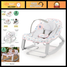 3-in-1 Vibrating Baby Bouncer Seat  Rocker, Infant to Toddler, Toy Bar, 0-30 Mo