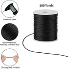 Black Nylon String Cord - 1MM 100 Yards Black Twine, Bracelet String