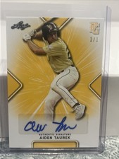 2021 LEAF PERFECT GAME SHOWCASE BLANK BACK YELLOW AIDEN TAUREK RC AUTO 1/1