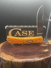 Case XX Persimmon Orange Bone Peach Seed Jig Sodbuster Jr