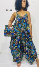 African Traditional Kente Women's Jumpsuit Dress Clothing 1  Multi Color 